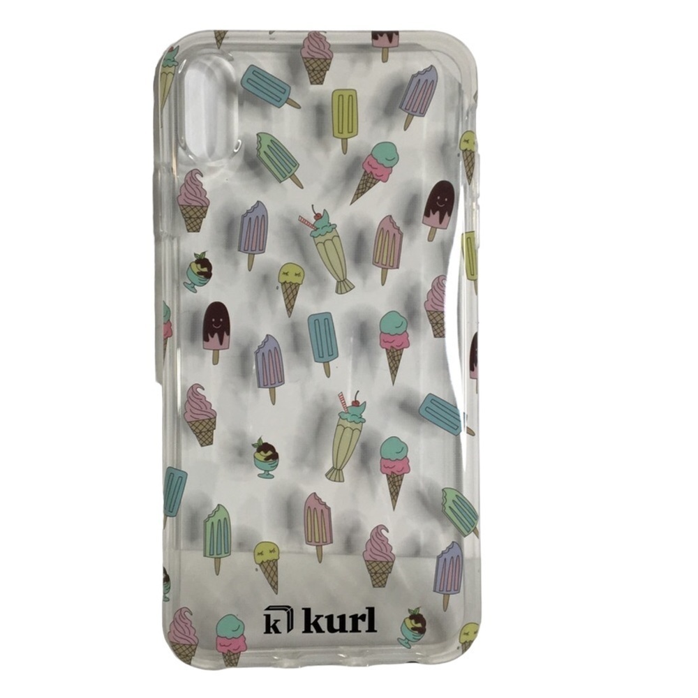 Clear iPhone XS phone case with ice cream cone 🍦 design NIB - Picture 2 of 8